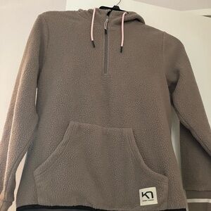 Kari Traa Soft Brown Fleece Hoodie Women’s size S NWOT